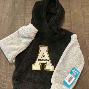 Black and Gray Appalachian State Hooded Pullover